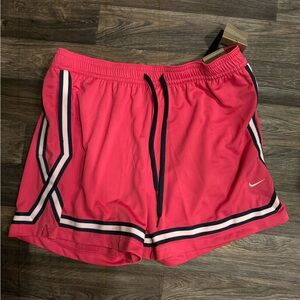 Nike Women's Pink and Black Athletic Shorts